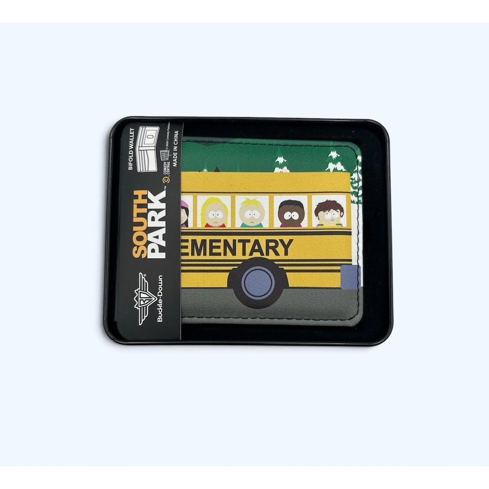 Buckle-Down Men's Bi-Fold Wallet South Park School Bus NEW!!